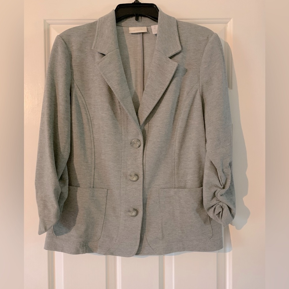 Chico’s Ruched 3/4 Jacket - women’s size 2 - maybe worn once?